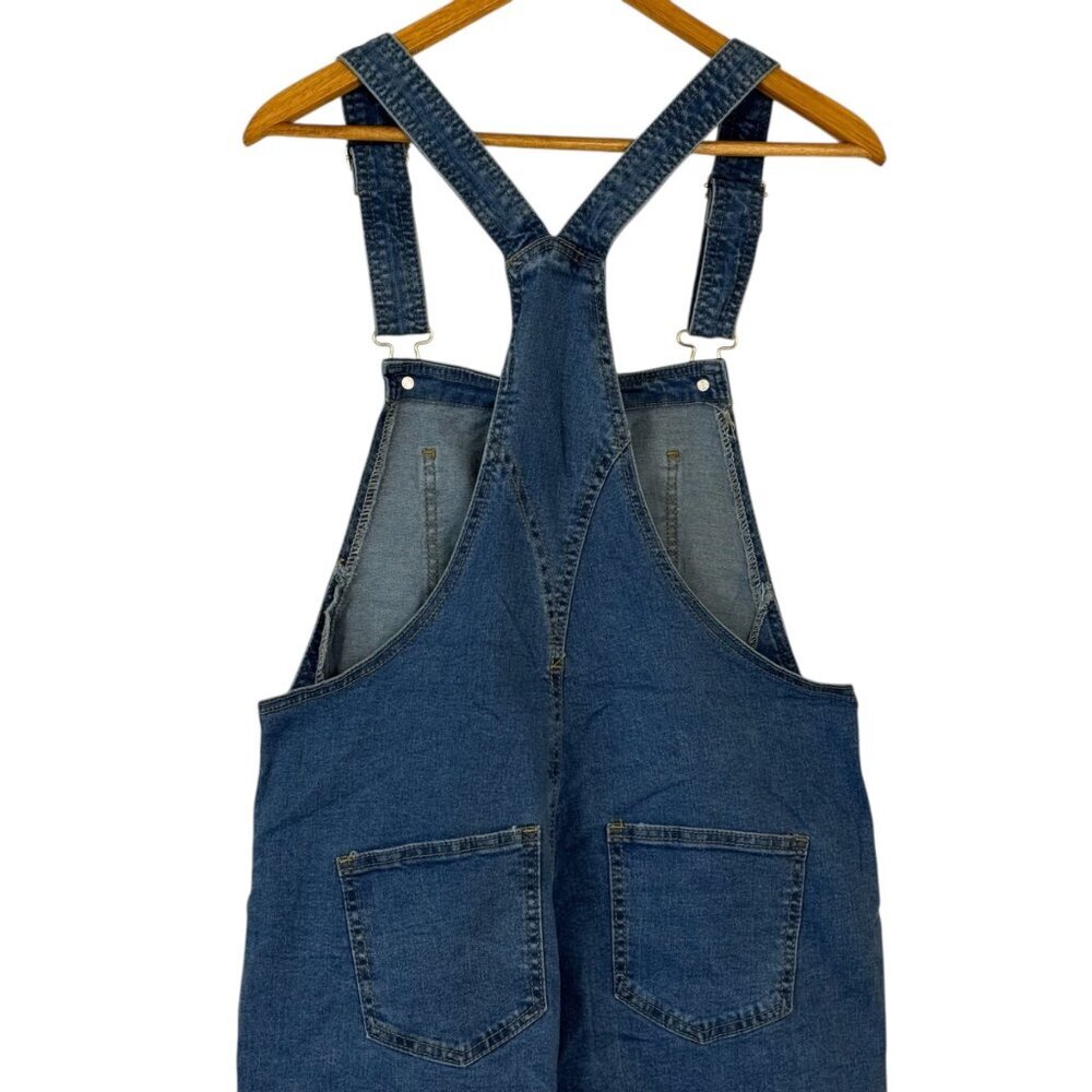 Luvamia NEW Denim Overalls Blue Medium Wash Women Size Small Casual - Picture 5 of 11